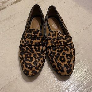Franco Sarto faux leopard loafers